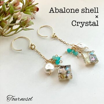 MORION(黒水晶) Khakiタッセルピアス(Circle) | PAY ID