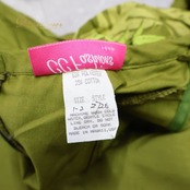 フラダンス 衣装 CC Fashions CCファッション ワンピース ドレス グリーン系 カーキ系 ラウアエ柄 緑 黒 フリル フラ ダンス ダンス衣装 イベント ステージ ハワイアン アロハ かわいい 華やか おしゃれ ブラック系