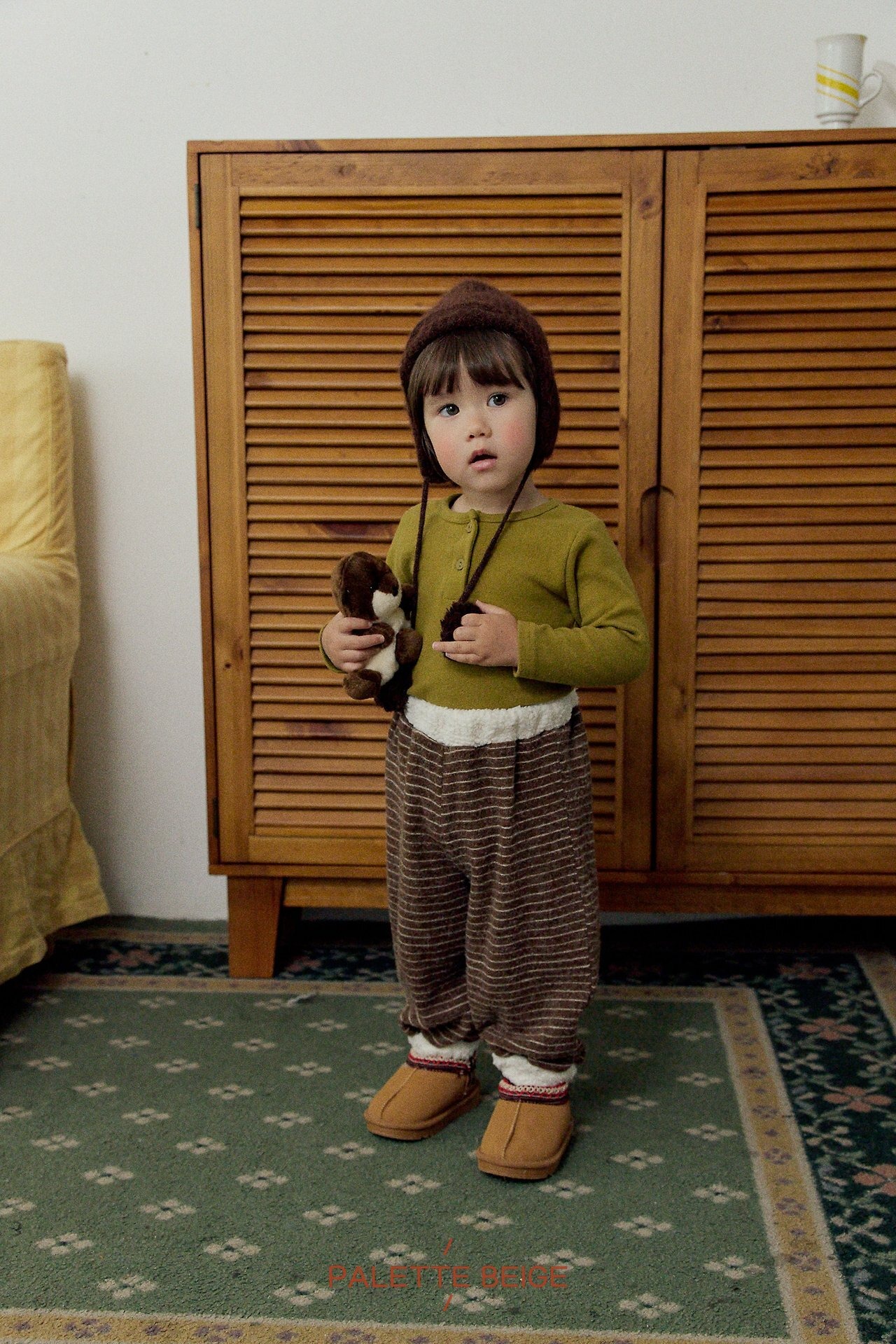 the beige［取寄］stripe jogger pants 26winter