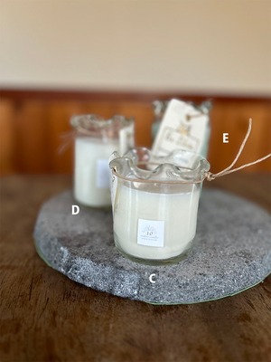 Reused glass candle (Crea M;size)
