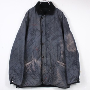 【Caka act2】"Barbour" Beautiful Fade × Bleach Loose Coverall Quilting Jacket