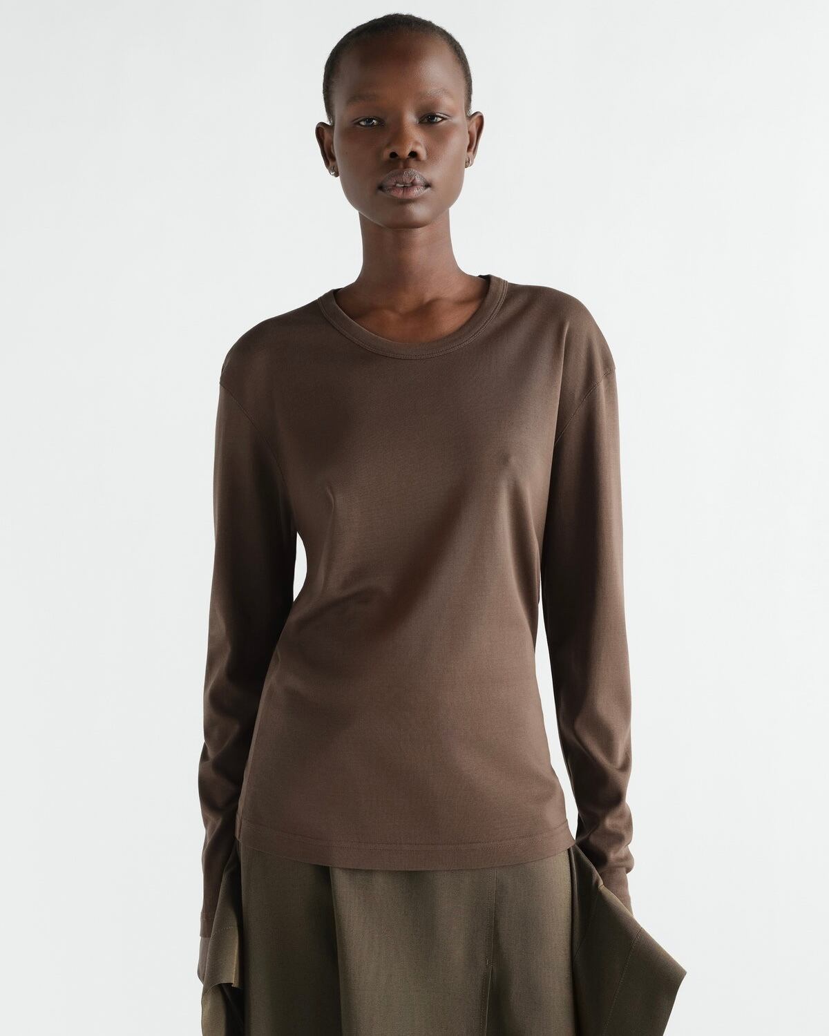 LEMAIRE / RIB LONG SLEEVE TOP IN JERSEY | LA VILLA ROUGE