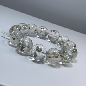 鑑別書付き・大玉☆グリーンマイカインクォーツ ブレスレット