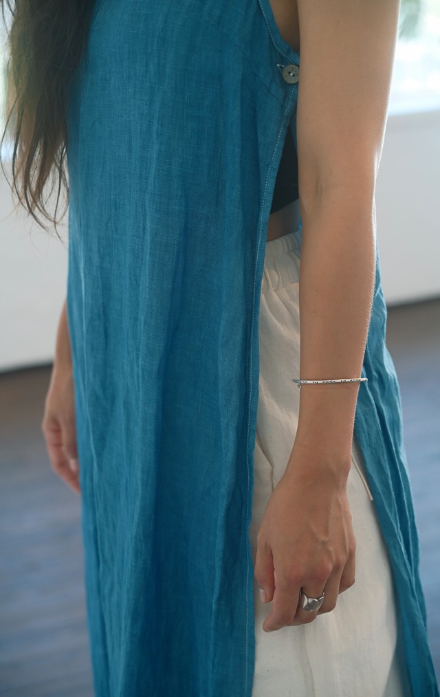 Indigo Dyed Linen Top