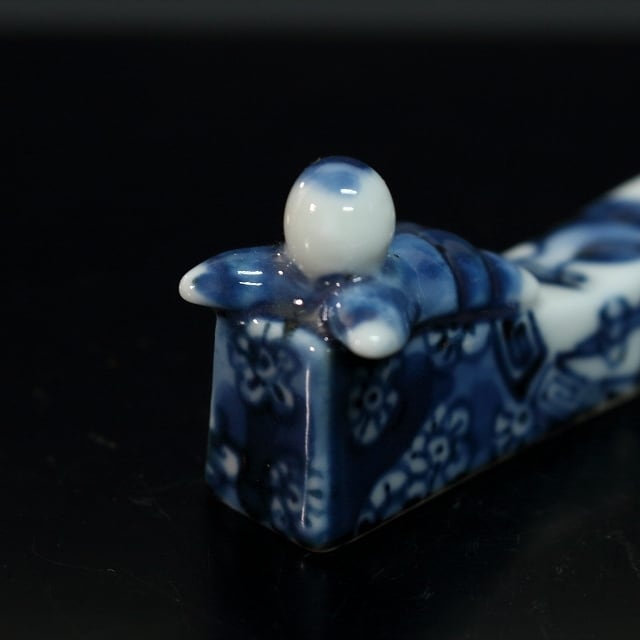名工 平安 加藤利昌( KATO Risyo/ Kyoto,) 清水焼 青華/染付 梅小紋 