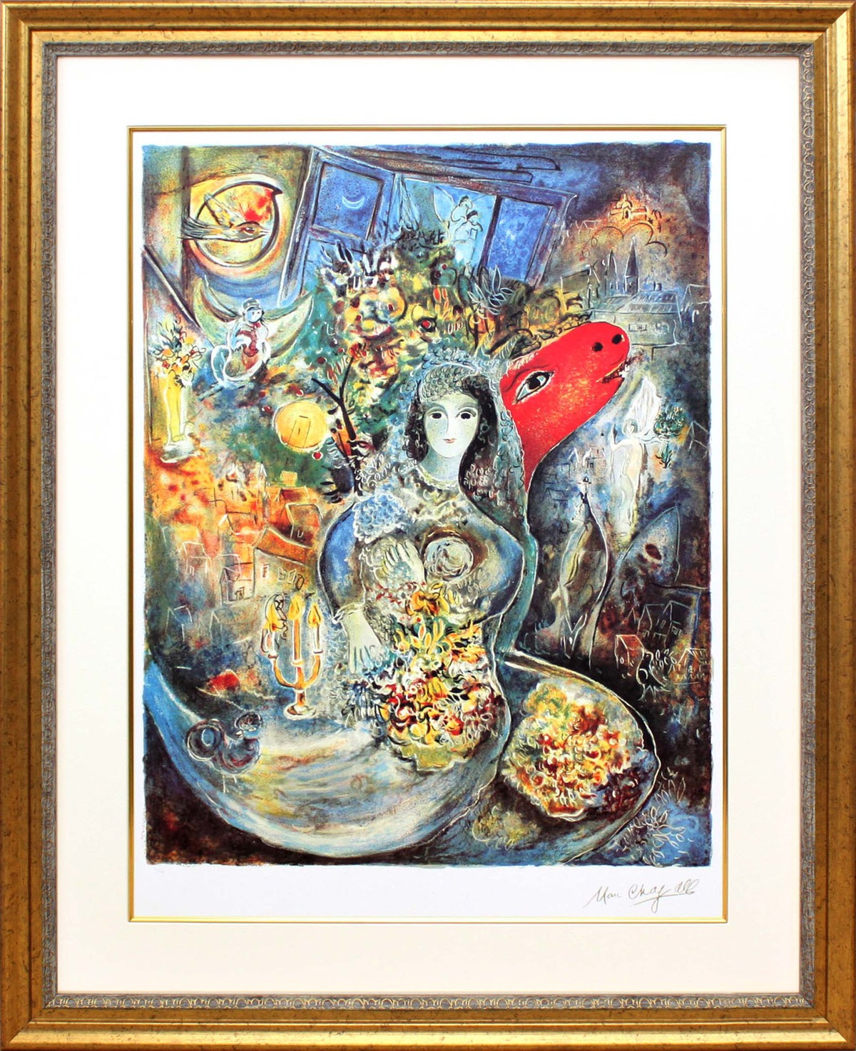 マルク シャガール作品「愛しのベラ」作品証明書 展示用フック 限定500 