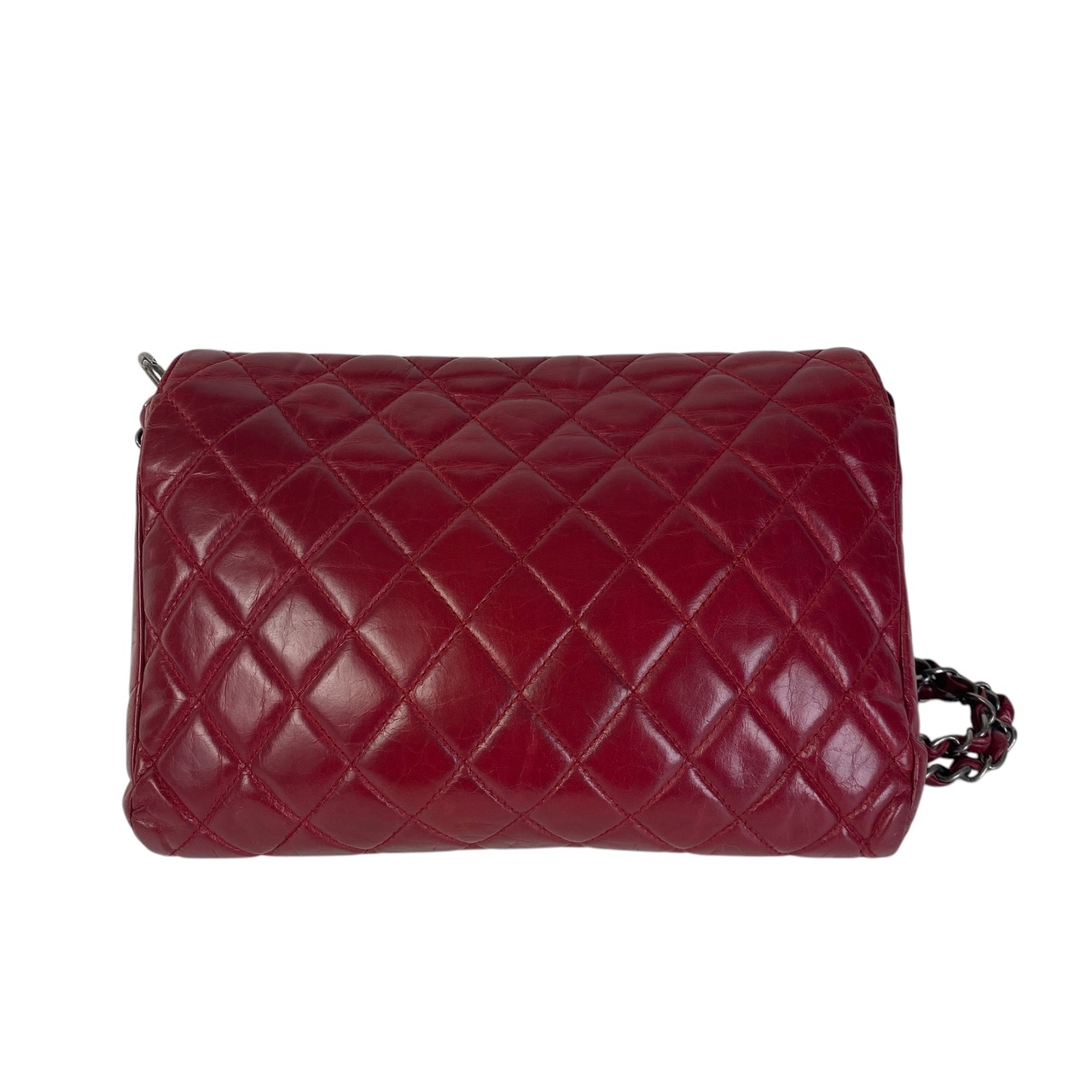 【最終処分SALE】CHANEL シャネル ココマーク  ラムスキン ショルダーバッグ レッド A-7576