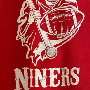 【GILDAN】NFL NINERS 49ers フットボール プルオーバー パーカー スカル プリント XL アメリカ古着