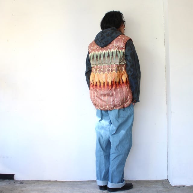ラスト1点】norbit ダウンベスト Print Middle Layer Down Vest （Red