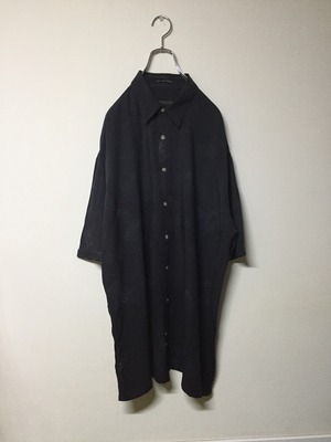 総柄 アロハシャツ 半袖 モンステラ
