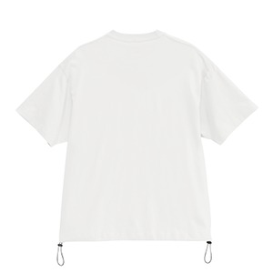 ビッグシルエット 裾ドローコード Tシャツ【ホワイト】《M-XL》
