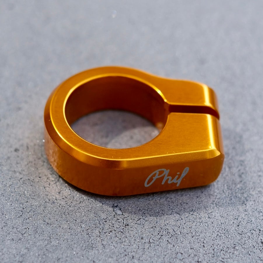 PHIL WOOD】 SEAT POST COLLAR 30.0mm(LIMITED ORANGE ANODIZED
