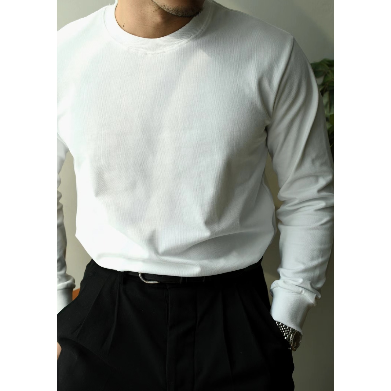 ラウンドネック レギュラーフィットTシャツ af0062