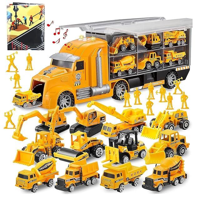 Popgaga 車 おもちゃ 建設車両セット トラック ミニカー 1 2 3 4 5 6