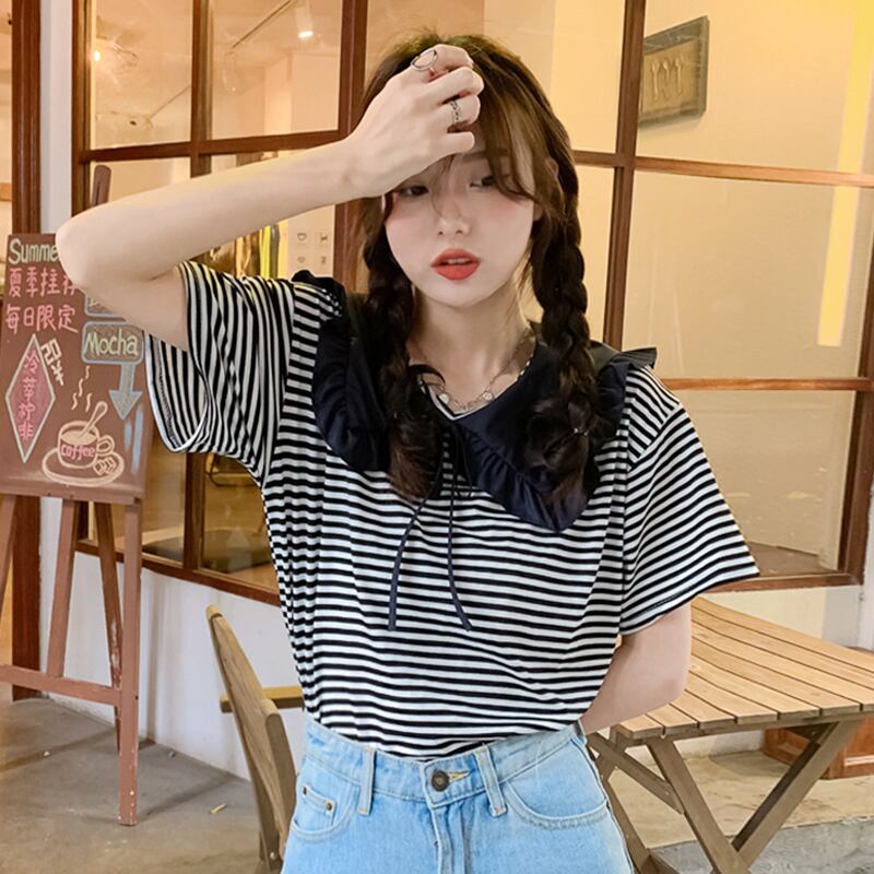 カラーストライプTシャツ サマールーズ 夏物 スーパーモール41680109271