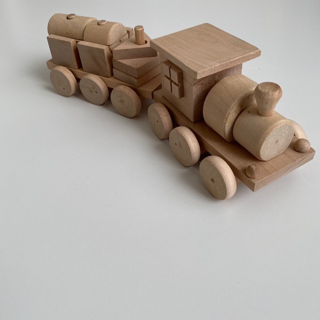 【受注】wooden stacking train 木製スタッキングトレイン