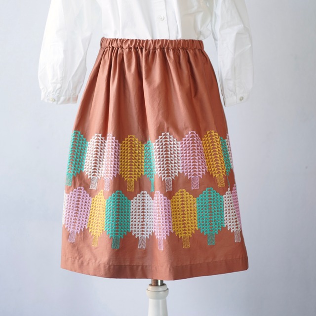 〈 mina perhonen 〉 / forest candy / スカート/ ABS5083P / brown / S?L
