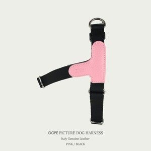 【予約】[ GOPE ] Picture Dog Harness｜Pink × Black
