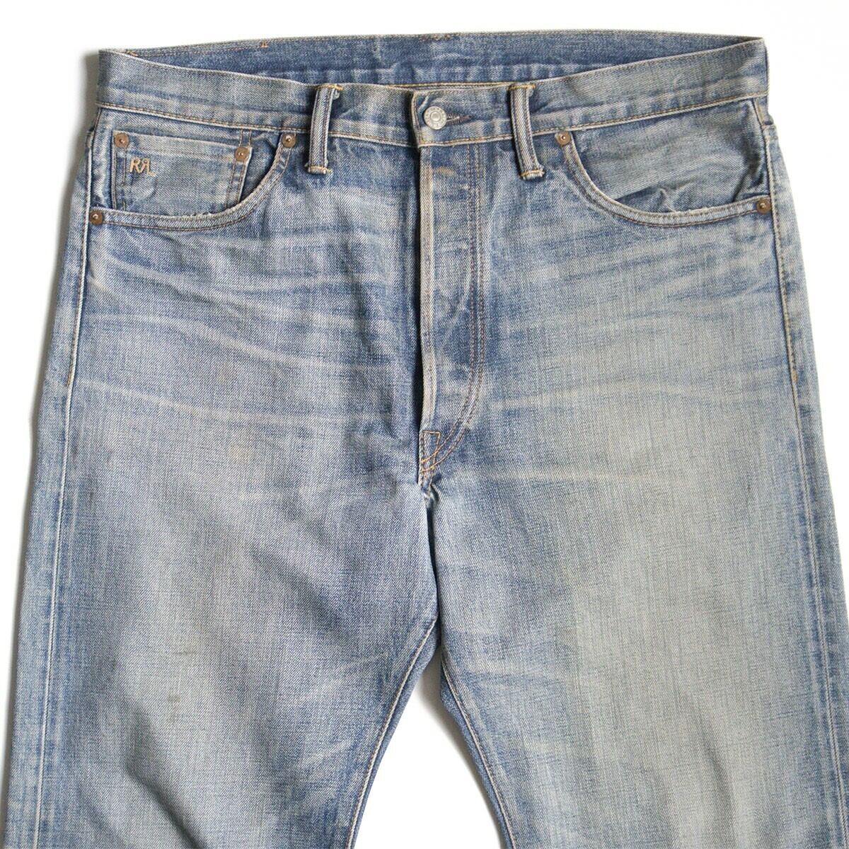 美品】RRL【STRAIGHT-LEG JEANS】【アメリカ製】32×32 ストレートレグ