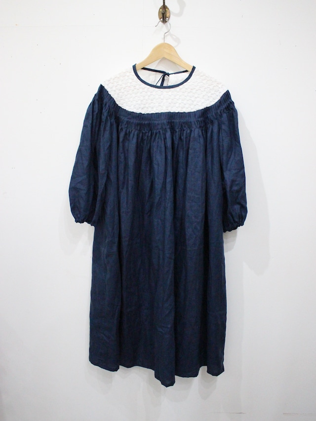 apricot life   tack tack tack  ceremony dress  chemical lace ⁡⁡ Navy  " Womens "