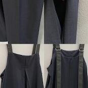 バックデザインタックサロペットPT/チャコール