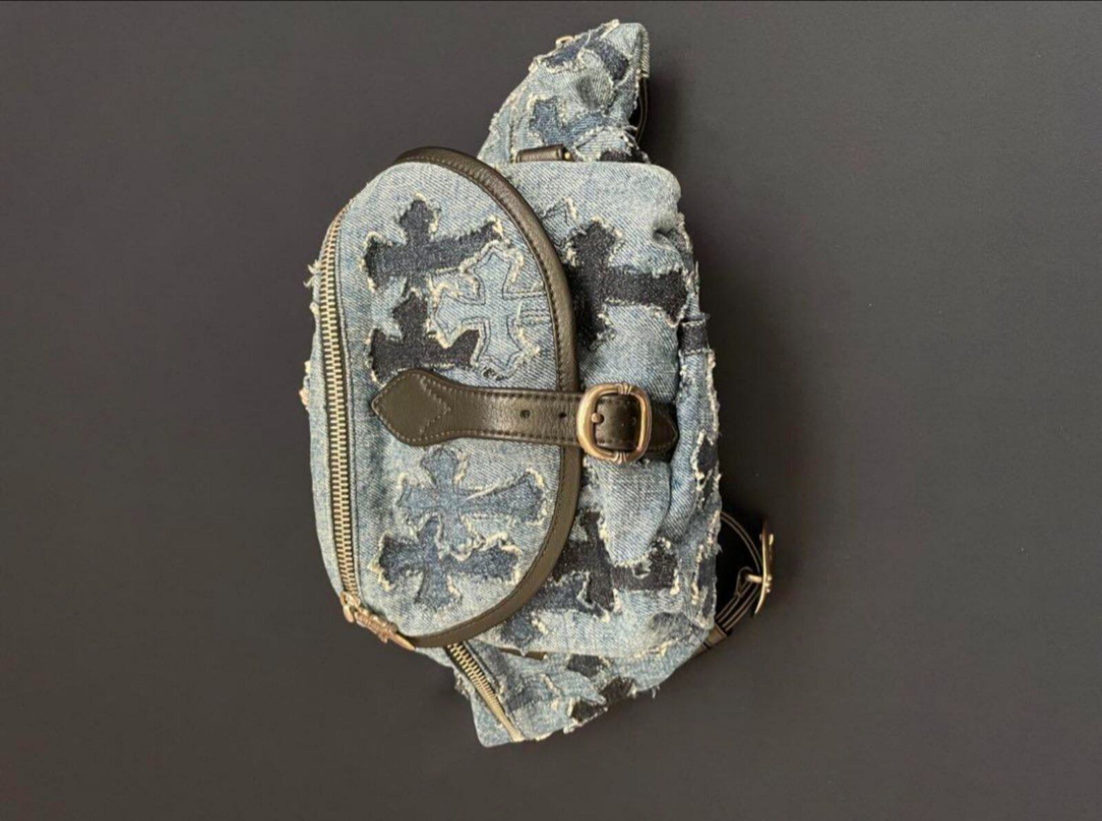 CHROME HEARTS クロムハーツ スナットパック デニム バッグ