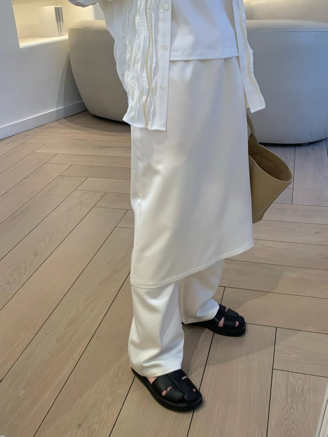 (予約) LIFFEY / Silky wrap pants 2color　