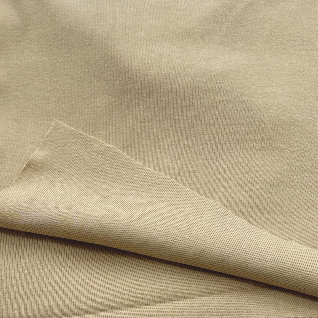 ★TC229◆3m◆綿100%フライスニット生地◆ベージュ