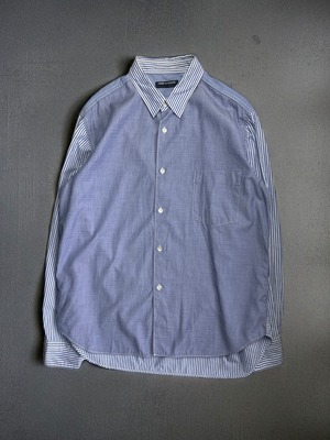 COMME des GARCONS HOMME 00-10s Multi-Panel Stripe & Gingham Shirt