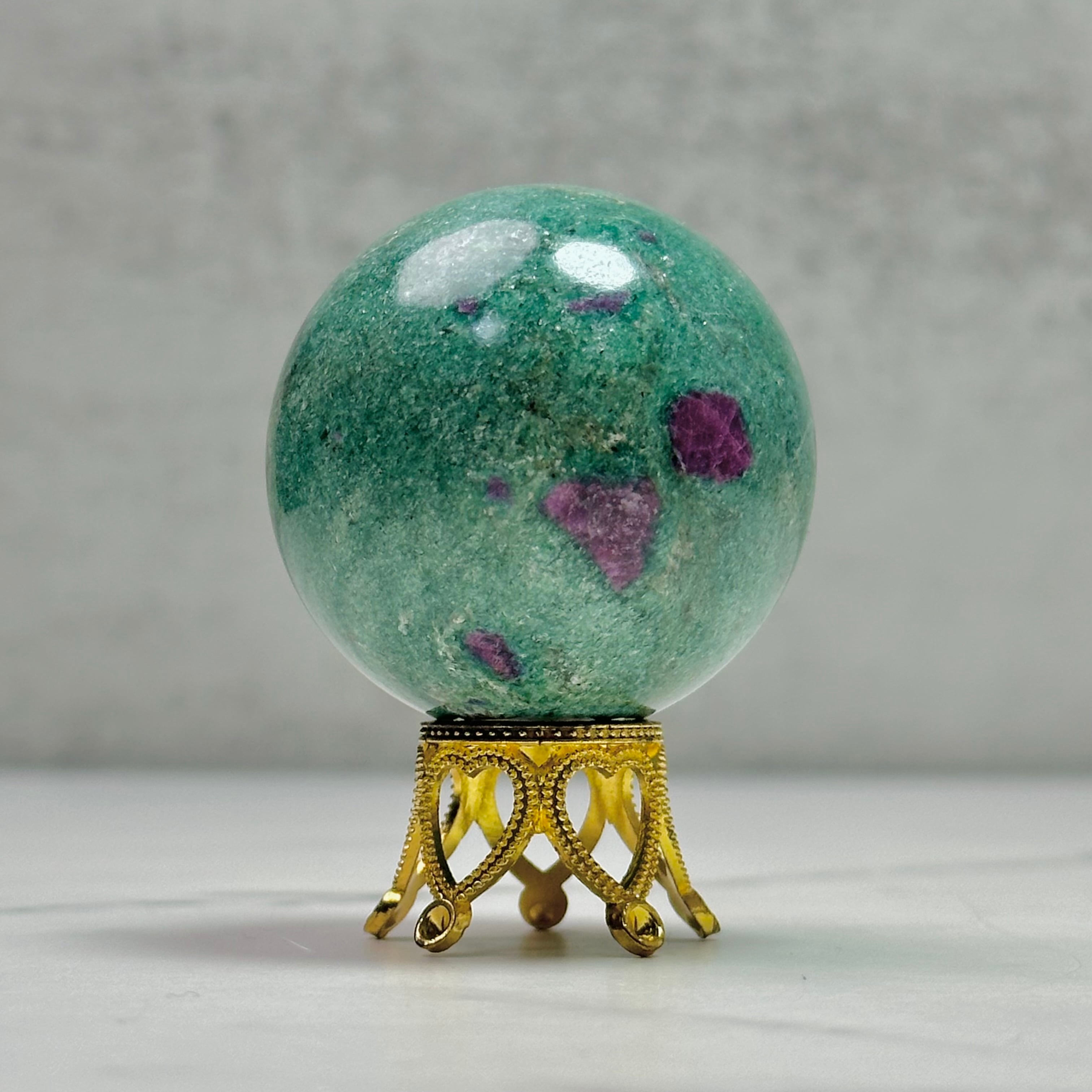 インド産ルビーインフックサイトスフィア Φ44mm | Mt.Sophia 天然石屋