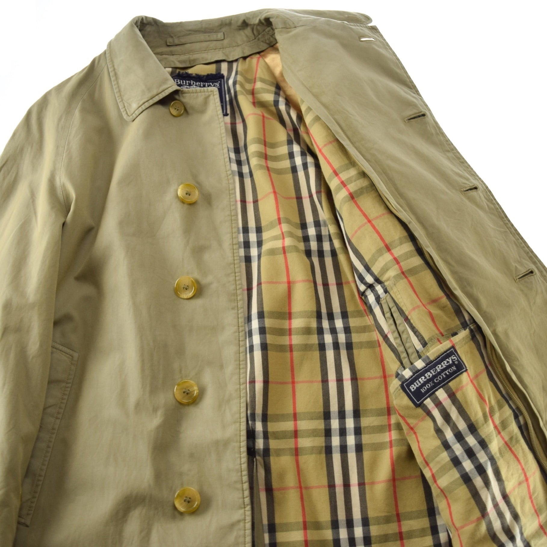 's "Burberrys" Vintage Bal Collar Coat Made In ENGLAND