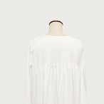 【綿100%】涼しく着られる◎キーネックワンピース｜ホワイト｜サムネイル14