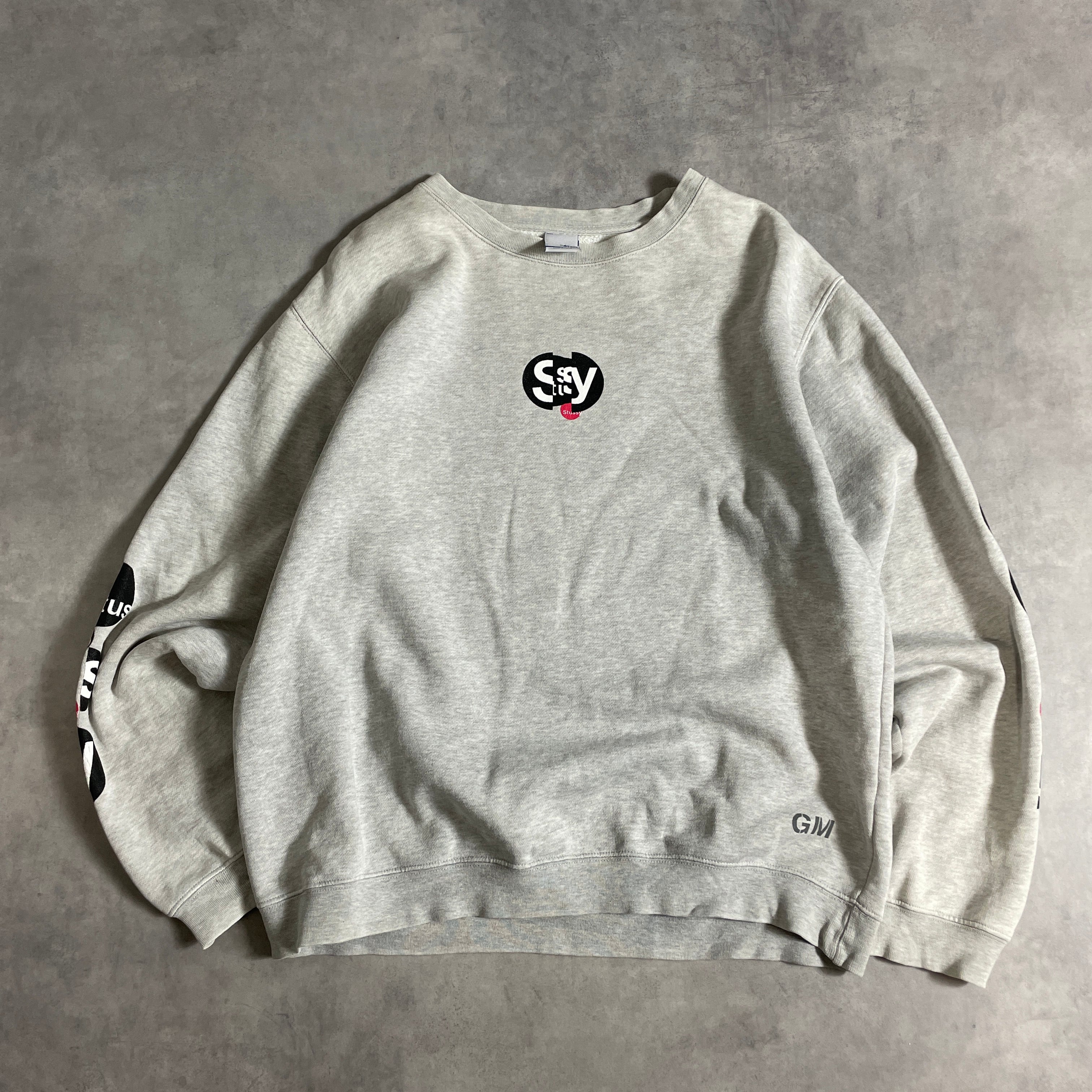 希少 90s-00s old stussy 袖ロゴ スウェット グレー | SALONE