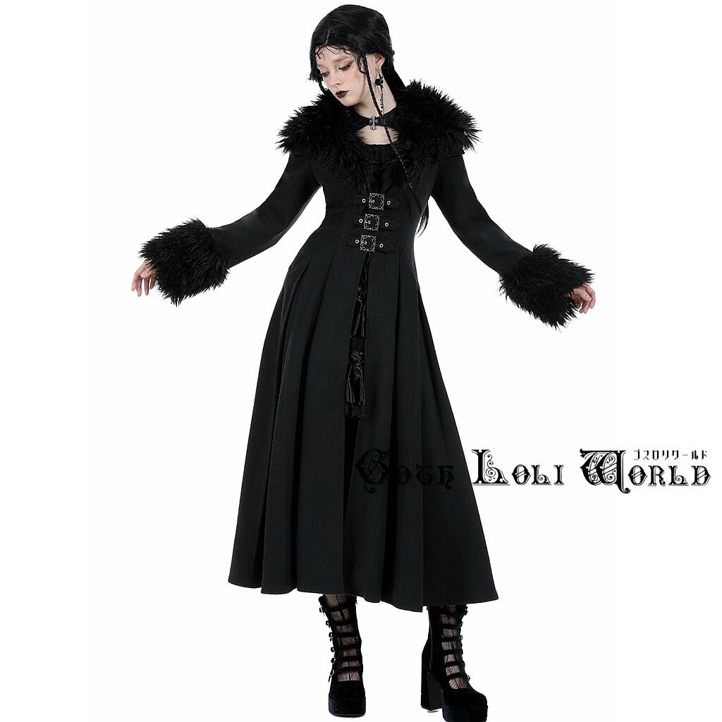 イノセントワールド コート 日本製 ブラック ファー ゴスロリ 黒