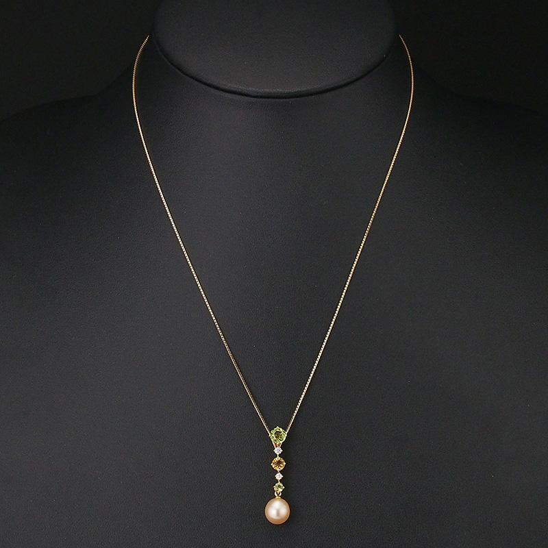 タサキ TASAKI パール ダイヤモンド/0.05ct マルチカラー ネックレス