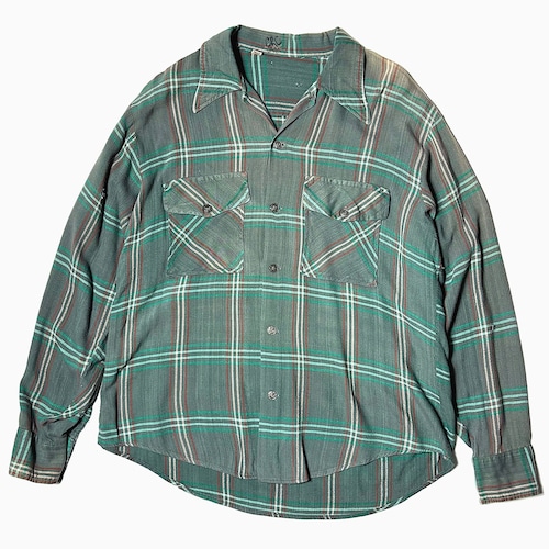 Vintage 60~70's Rayon Check Shirt