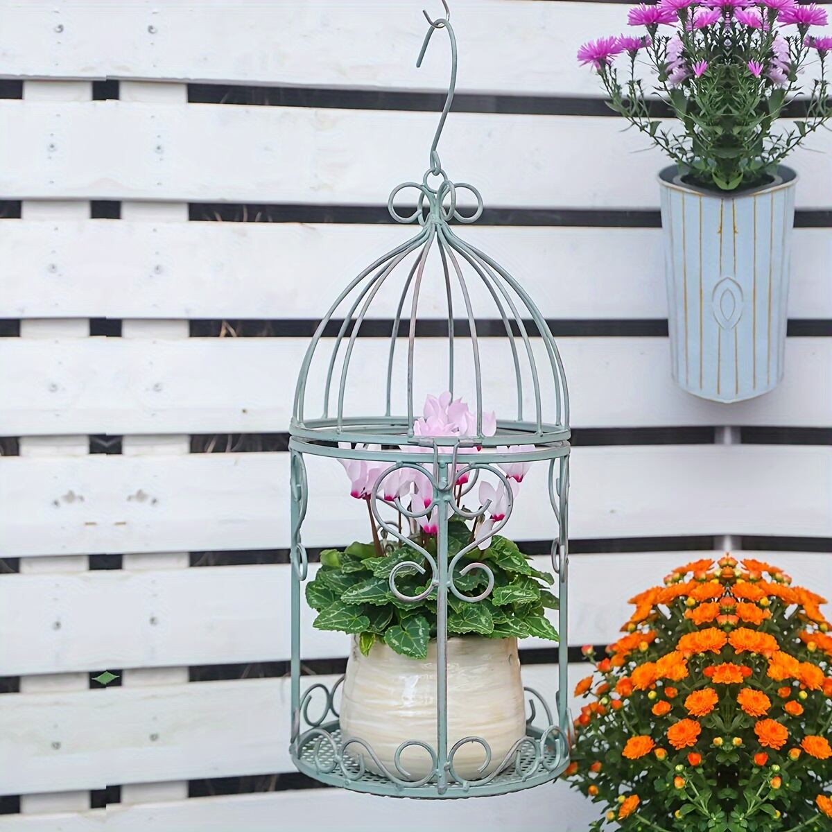 プランター バスケット ハンギング 吊り下げ ヴィンテージ レトロ調