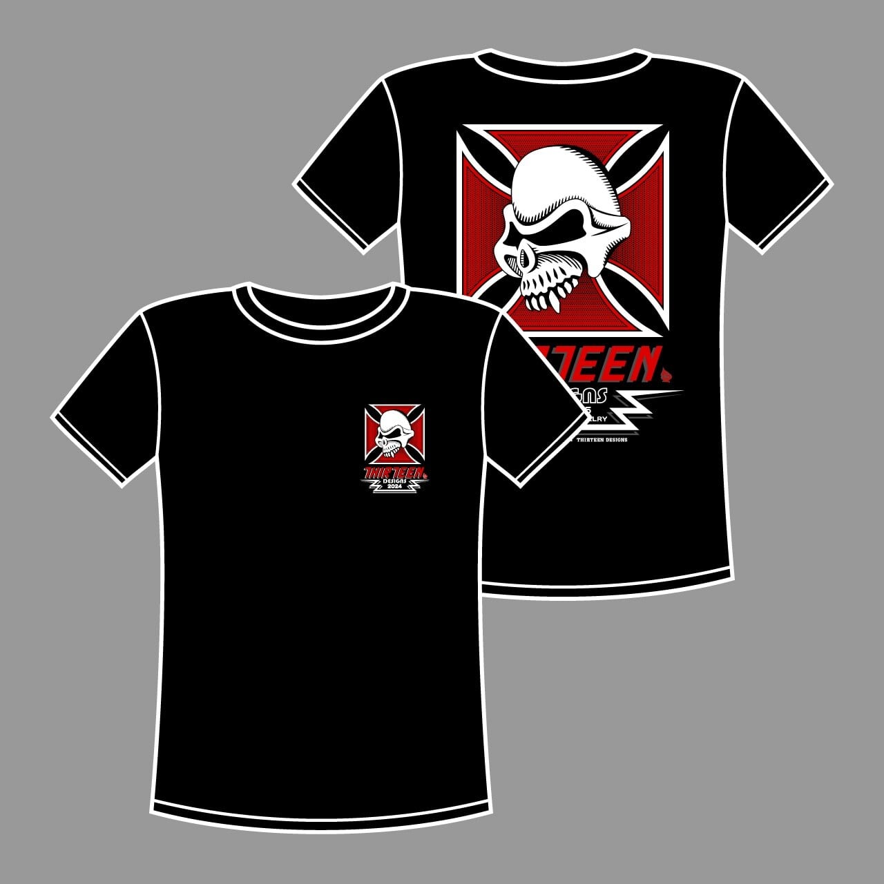 サーティーンデザインズ THIRTEEN DESIGNS サーティーンデザインズ 2024 LIMITED T-SHIRT BLACK