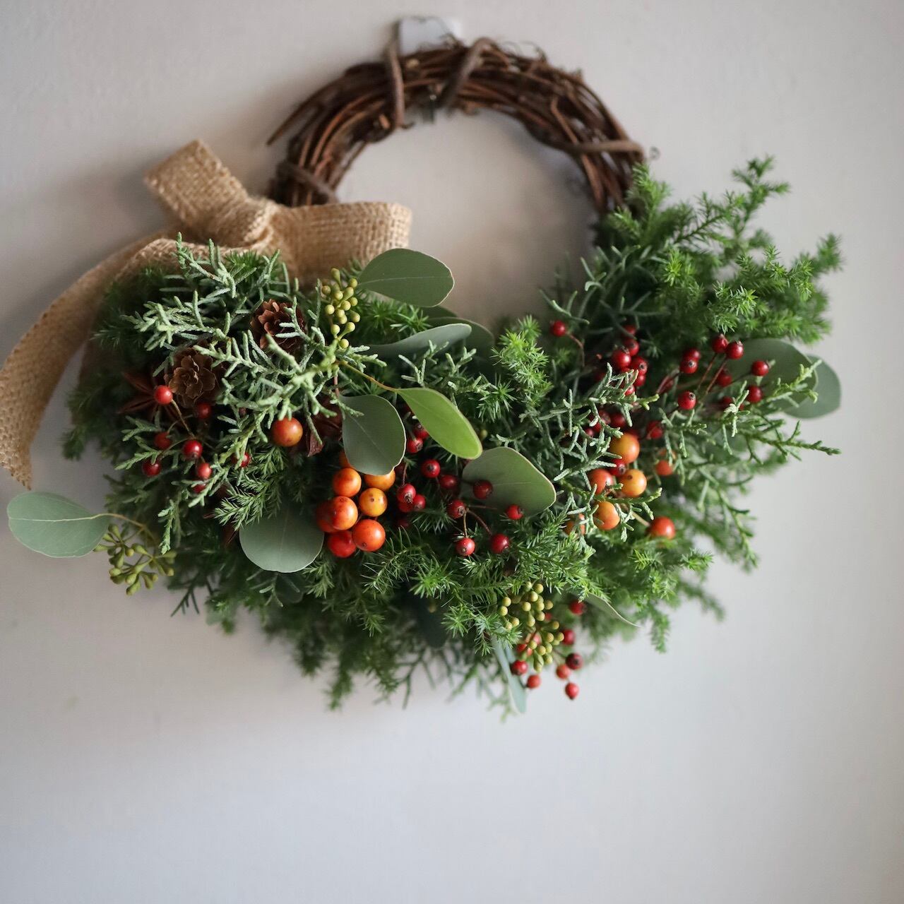 クリスマスハーフリース（生花）c-1 | ハナジタク