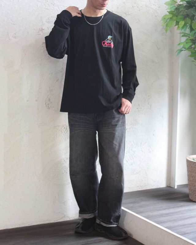 【Select】おっさん "ストリート" 部分サガラ胸刺繍ロンT　(251064)