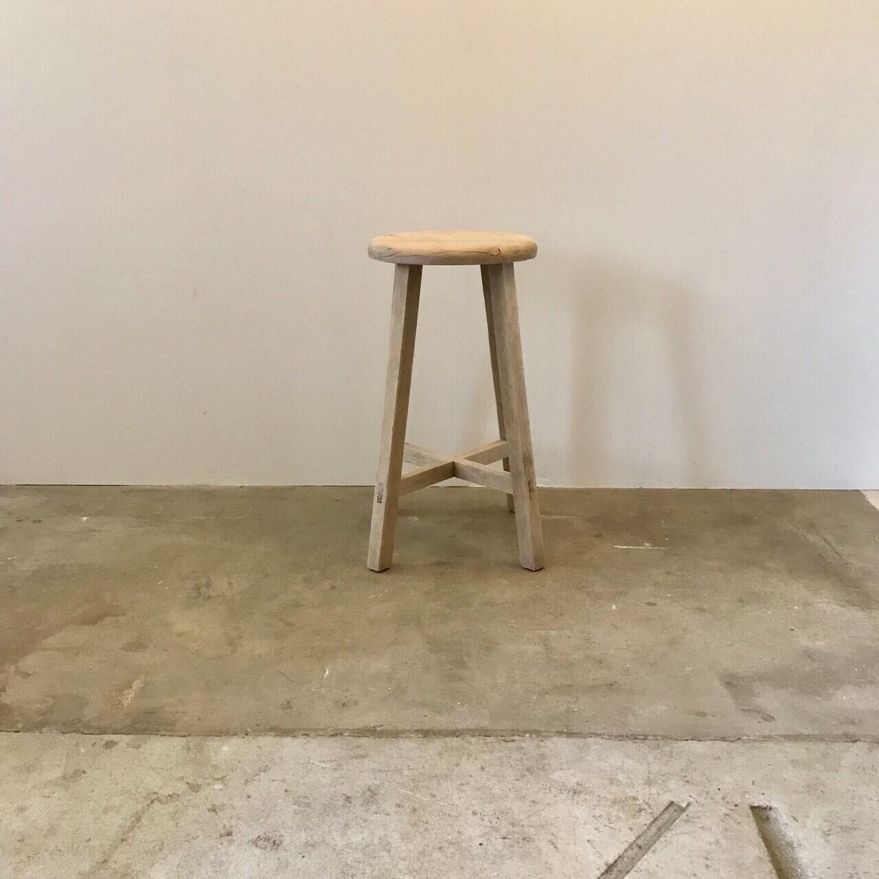 木のスツール　丸椅子　古家具