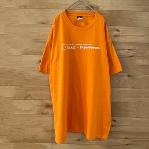 【Hanes】ロゴ プリント Tシャツ XL ビッグサイズ オレンジ ヘインズ US古着 アメリカ古着