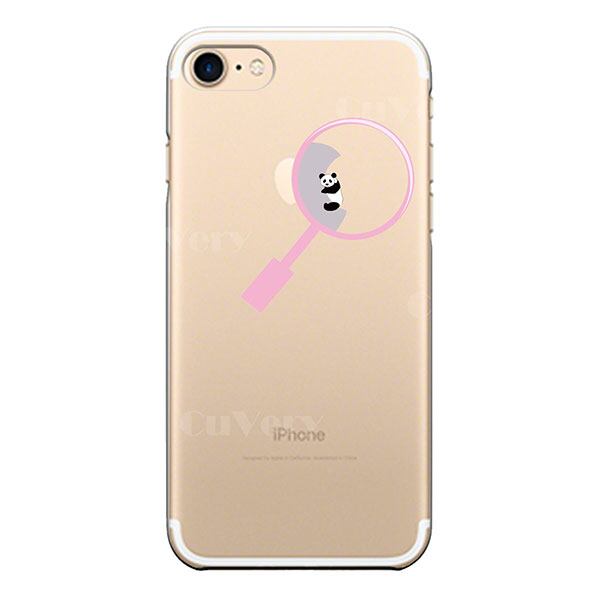 iPhone8 iPhone7 ケース ハードケース クリア よく見たら パンダ