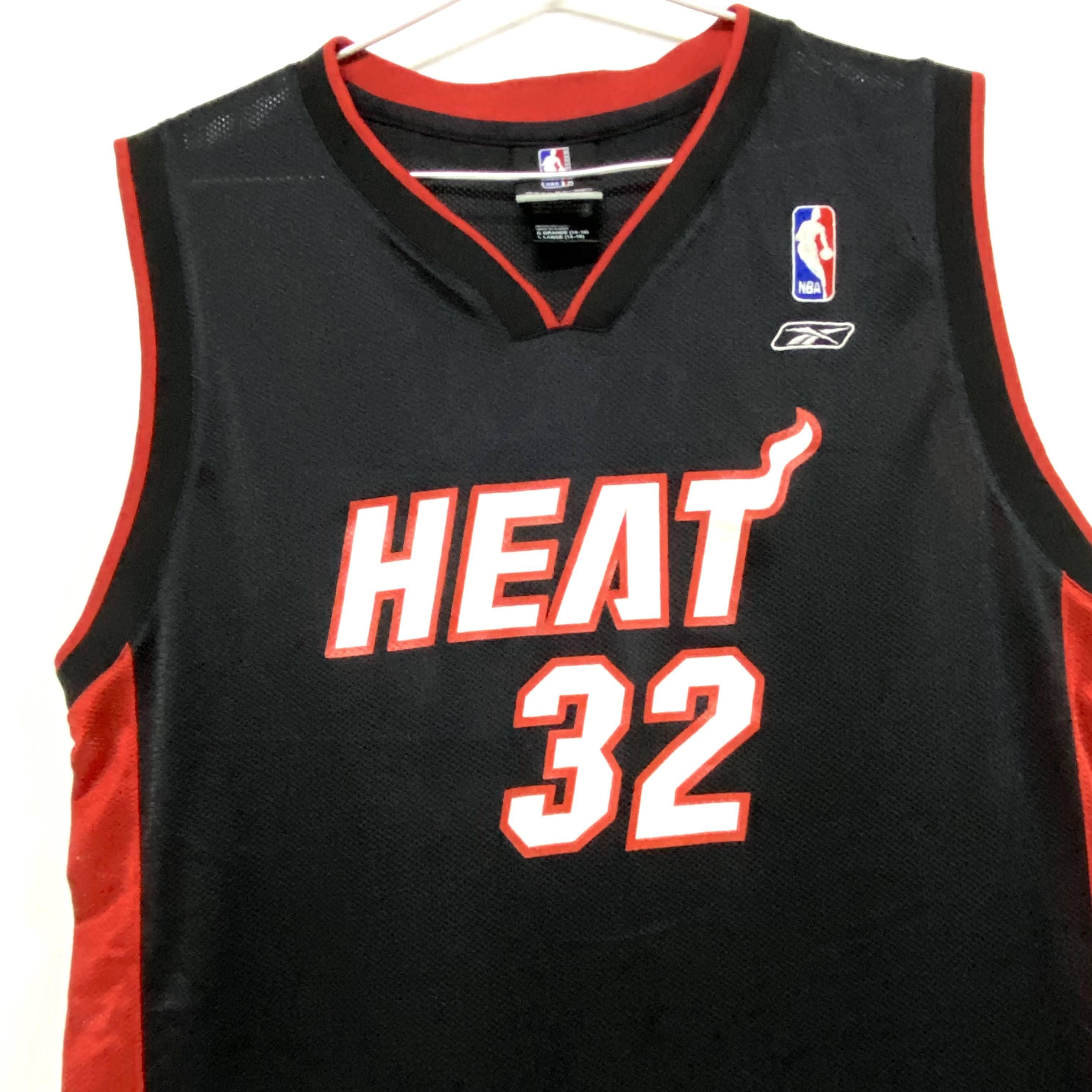 【キッズ】Reebok　リーボック　NBA Miami Heat マイアミ・ヒート シャキール・オニール　レプリカユニフォーム ゲームシャツ  14-16歳位 155-160?相当 子供服 古着 【ゲームシャツ】 | cave 古着屋【公式】古着通販サイト