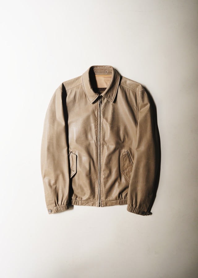 00’s LOUIS VUITTON zip up clafskin leather jacket
