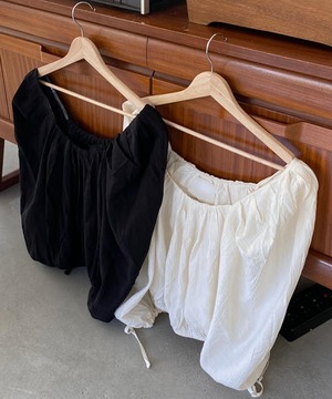 《即納商品》witty ribbon  blouse (ivory / black)