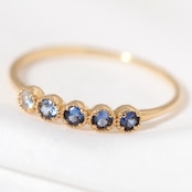 ベニトアイト グラデーションリング 0.17ct k18