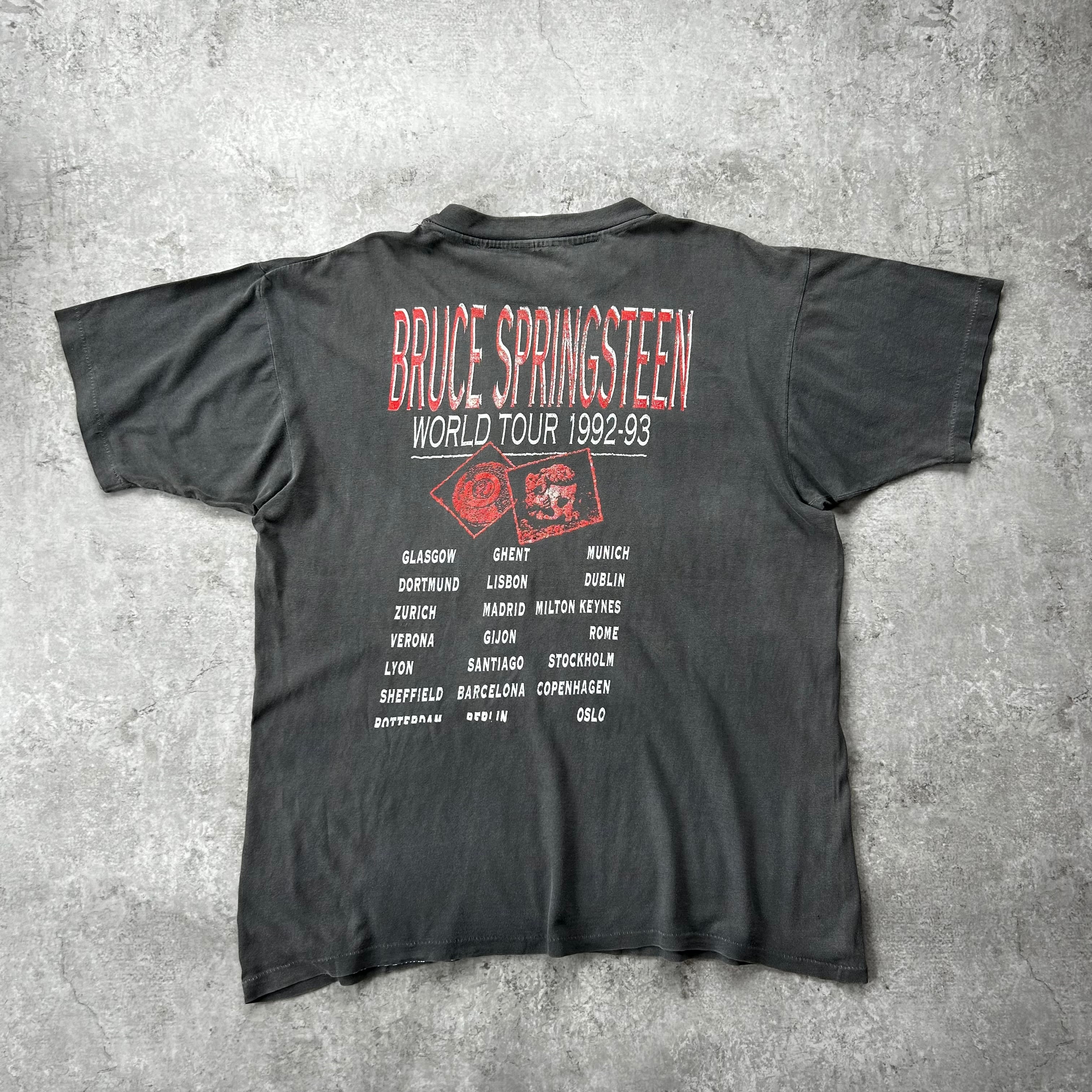 90s ブルーススプリングスティーン ツアーtシャツ フェードブラック XL