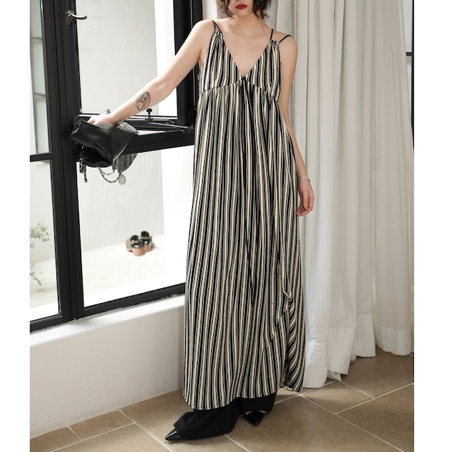 Monotone Striped Dress KRE1761