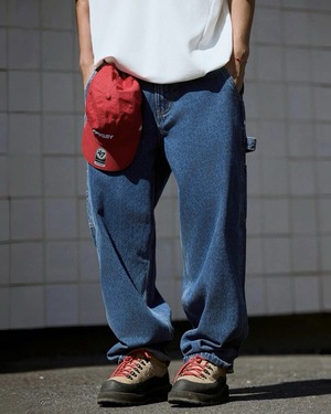 Loose Fit Wide Leg Denim Pants 　x00719